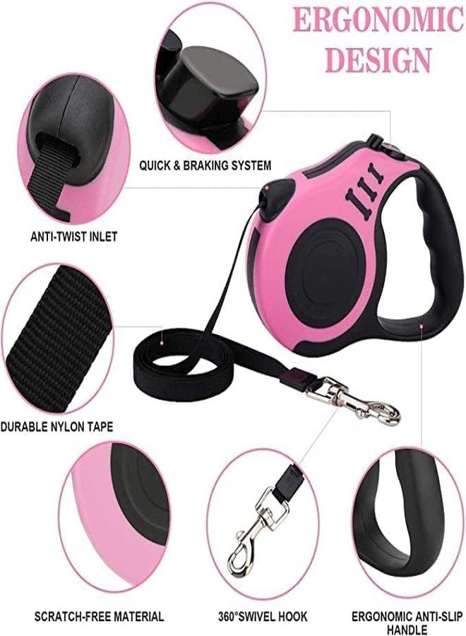 Dino's DINOS 5 Mtr 5m Dog Leash for Small Medium Dogs Retractable Dog Leash Automatic Flexible Dog Puppy Cat Traction Rope Belt Upto 15 kg Pet - Image 5